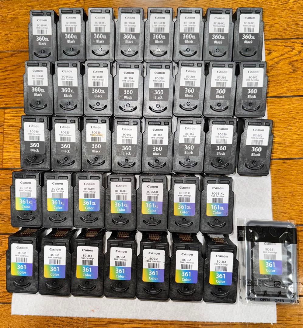 Canon純正一体型インク９２個　使用済み品まとめ売り 未使用品あり