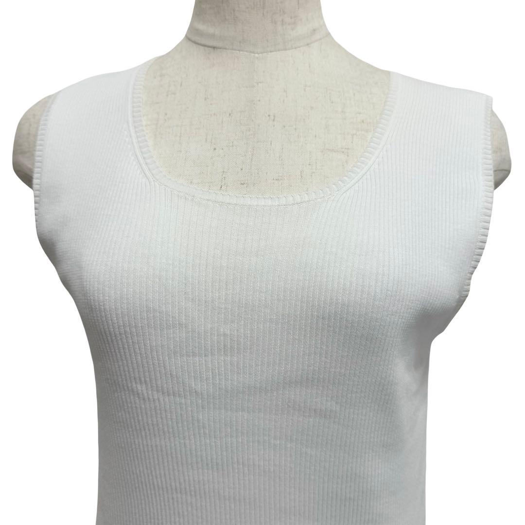 HERMES エルメス タンクトップ ノースリーブ レディース アイボリー SM