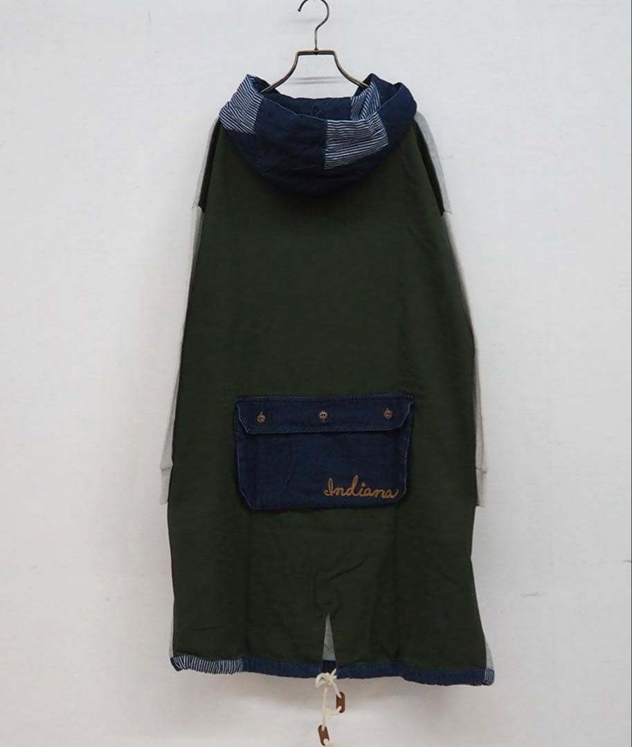 ライムインク　インディゴ異素材ドッキングワンピース　新品タグ付き