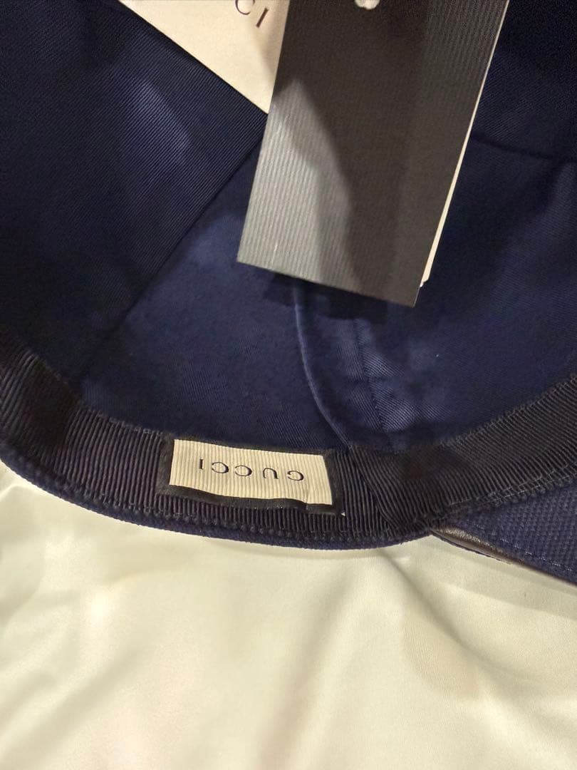 GUCCI ネイビー ベースボールキャップ　M
