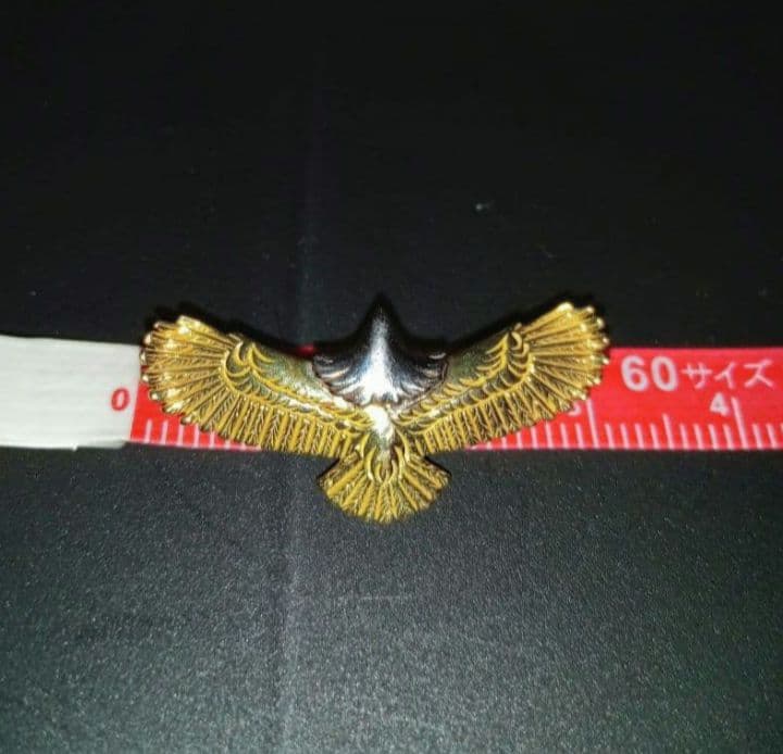 ウイングロック　全金プラチナヘッドイーグル3S　k18　ネックレス