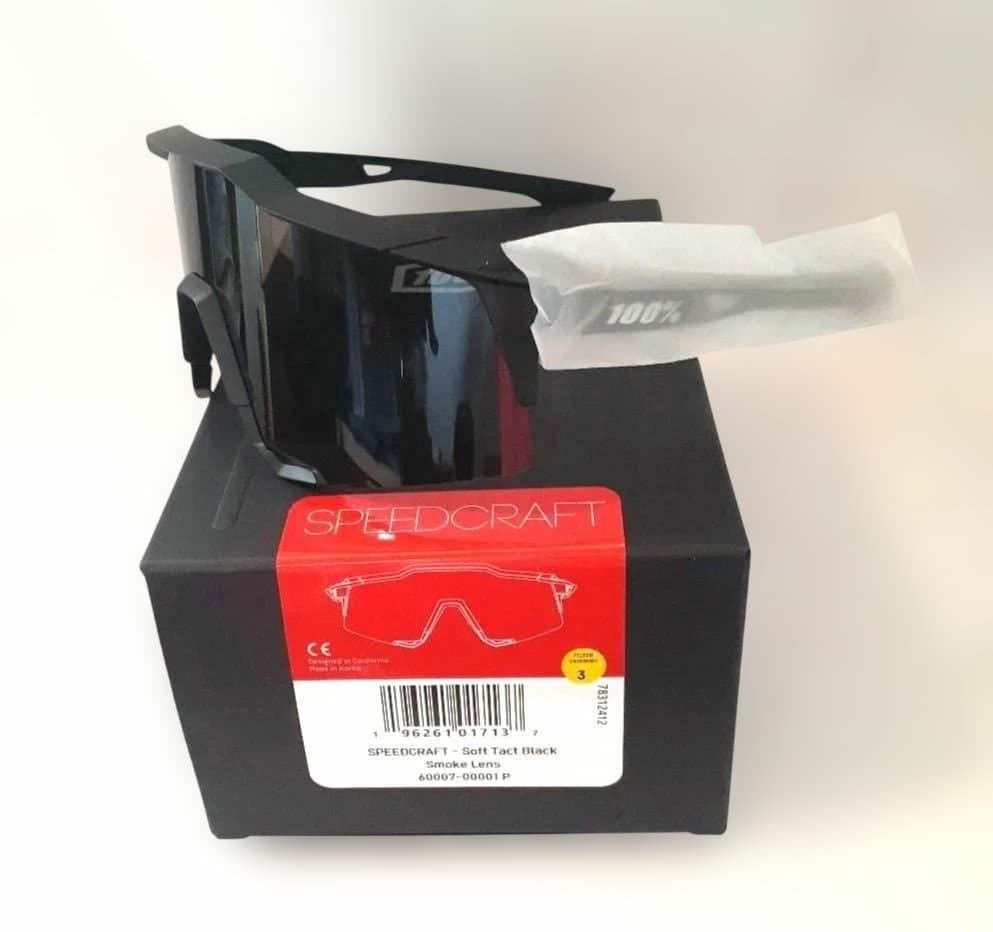 最新版 100% SPEEDCRAFT ブラック ワンハンドレッド サングラス