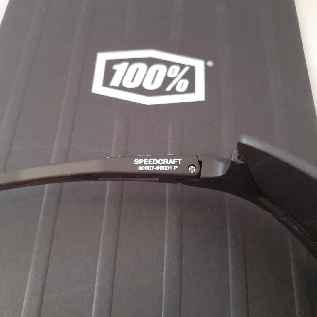 最新版 100% SPEEDCRAFT ブラック ワンハンドレッド サングラス