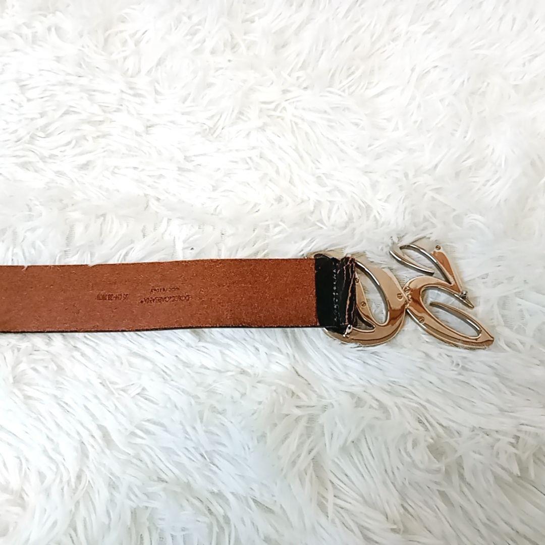 ドルチェ＆ガッバーナ ドルガバ DGロゴバックル レザー ブラウン メンズ