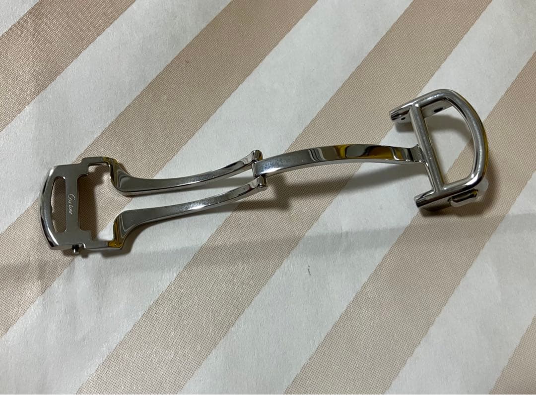 カルティエ純正dバックル（スチール）MXE0F2TP デュモンLM・サントスMM