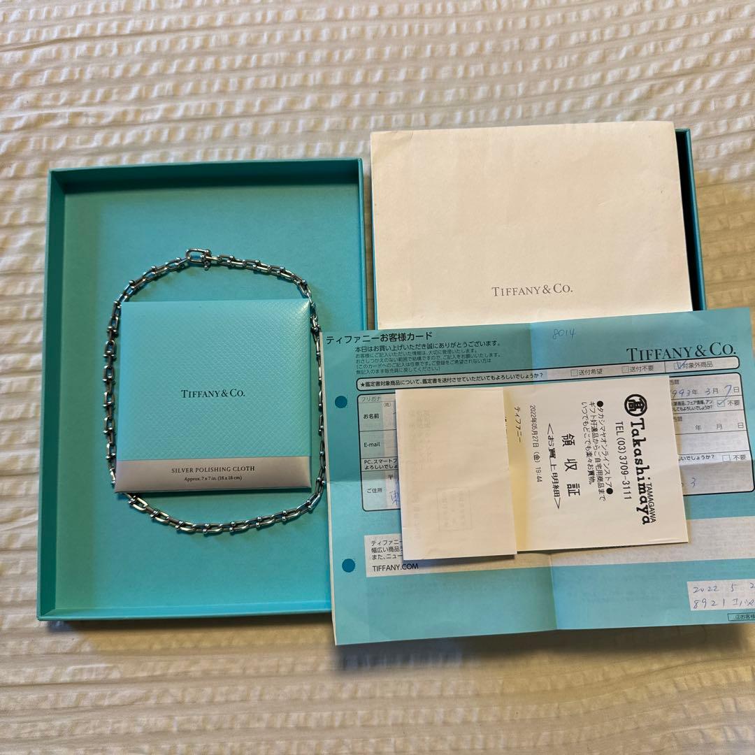 《美品》Tiffany ハードウェアネックレス スモールリンク シルバー 925