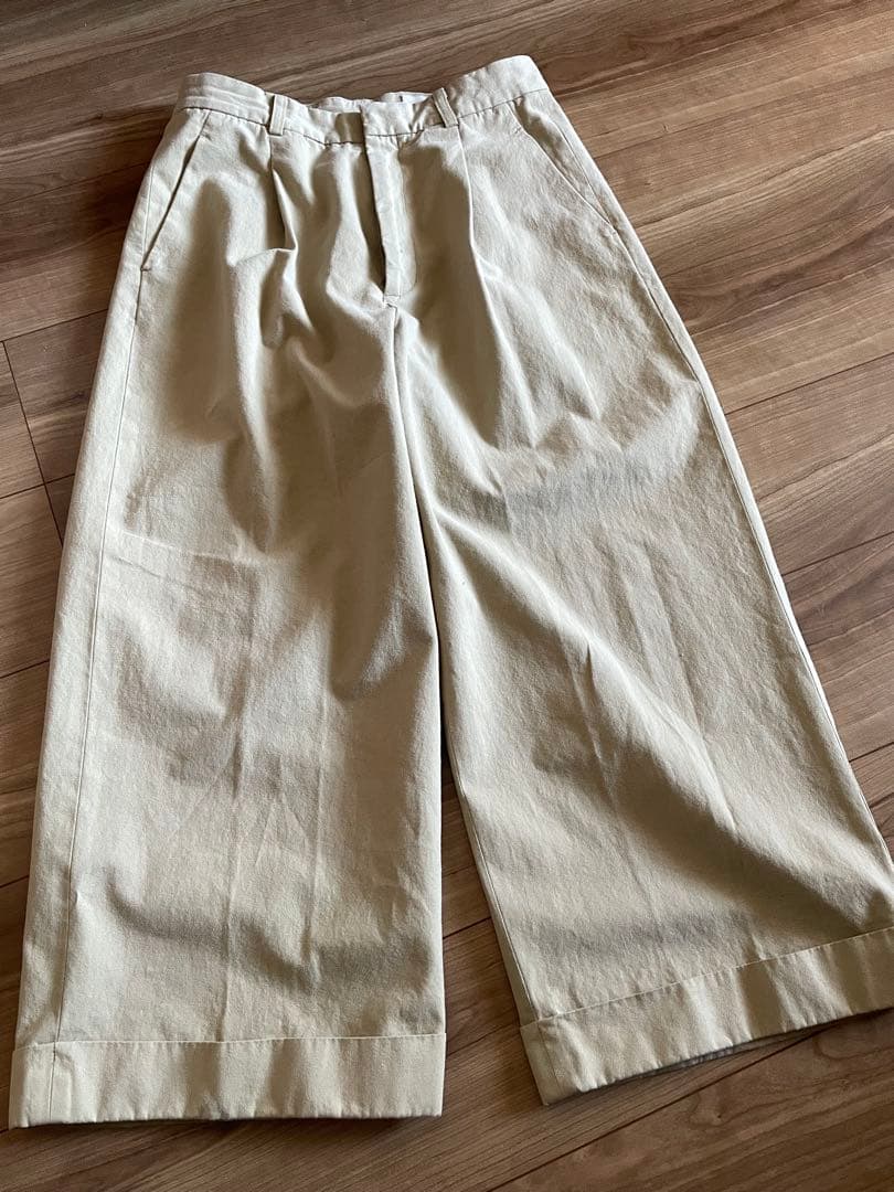 ＜6(ROKU)＞コットンチノワイドパンツ
