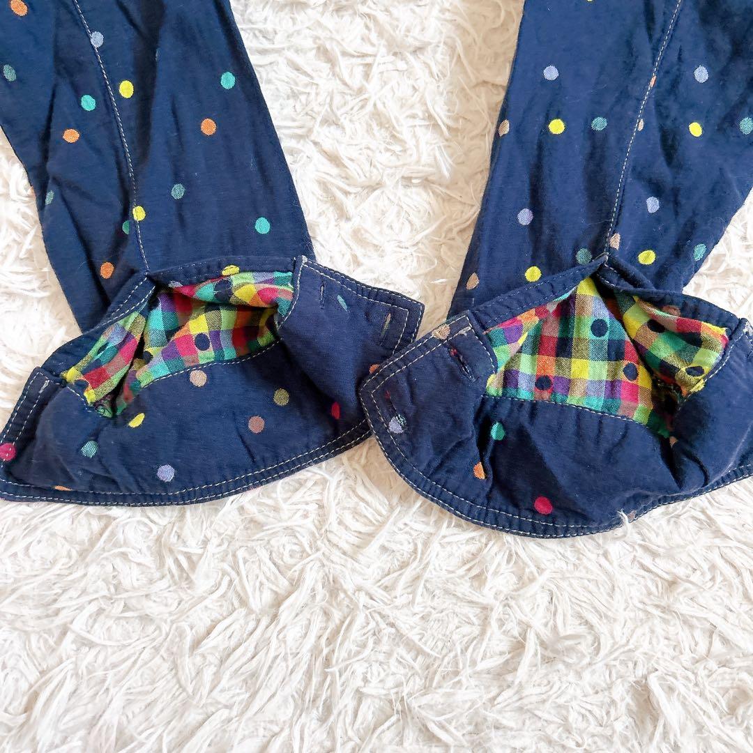 センソユニコ⁂ドット　チェック　羽織　ロングシャツジャケット　コクーン　柄切り替