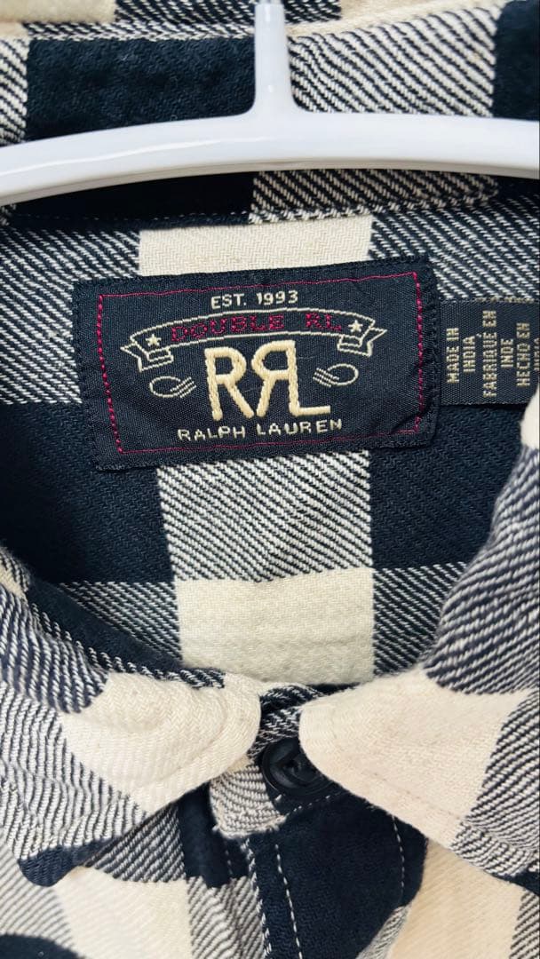 【週末特価、本日限定】RRL バッファロー チェック ツイル ワークシャツ