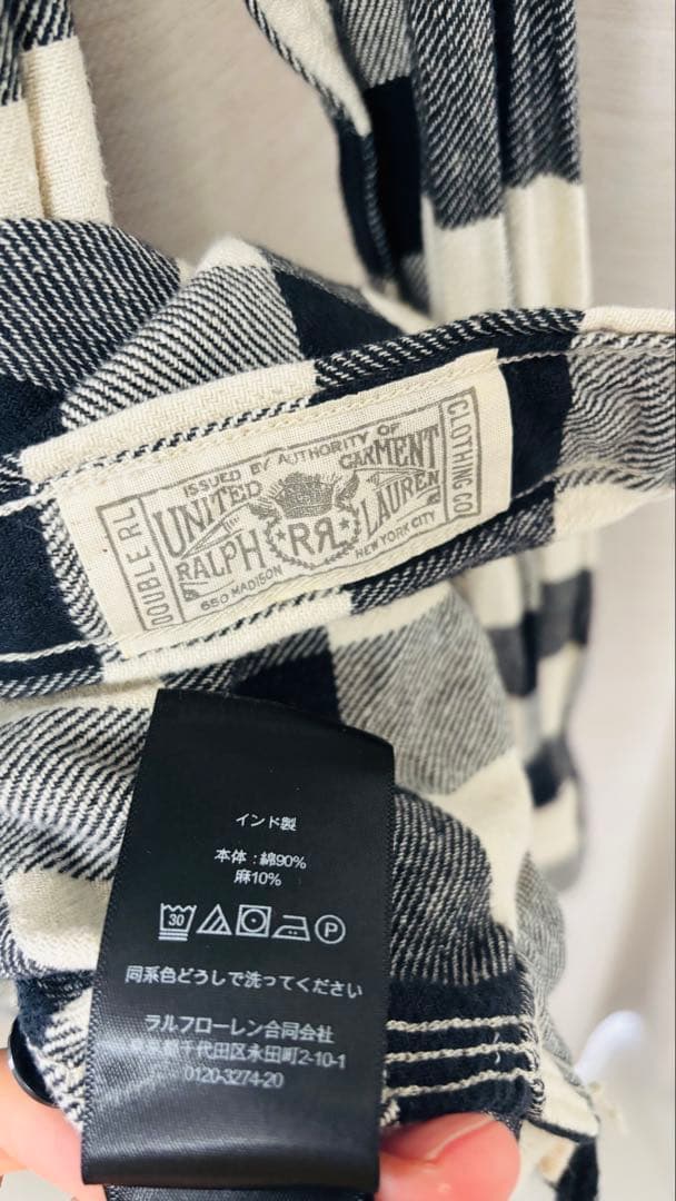 【週末特価、本日限定】RRL バッファロー チェック ツイル ワークシャツ