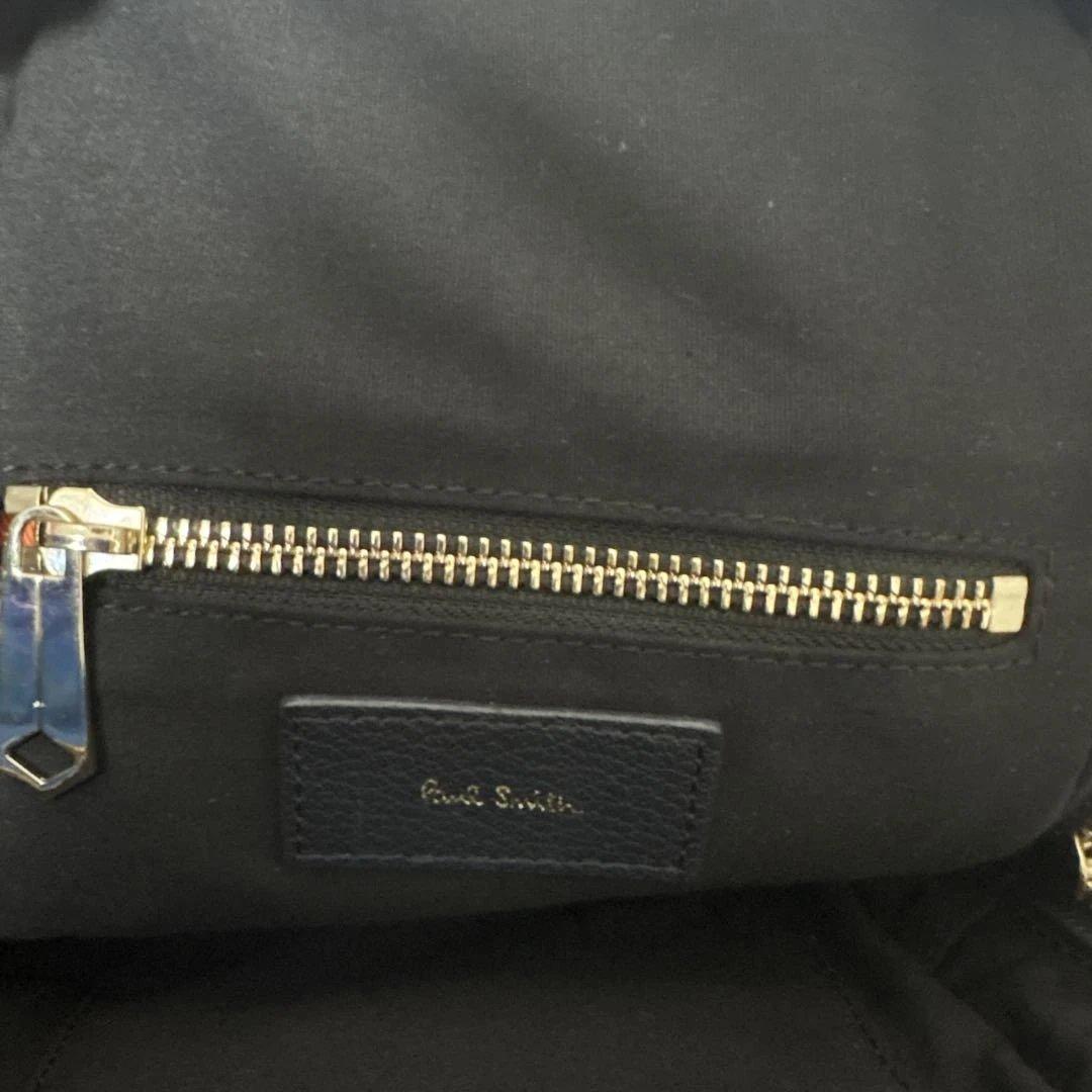 美品　Paul Smithネイビー レザーボディバッグ ショルダーバッグ