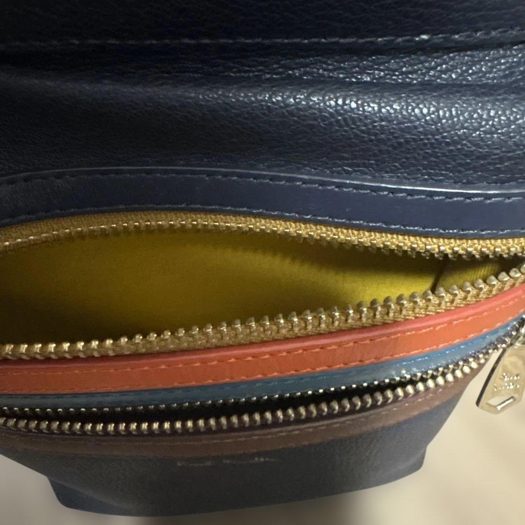 美品　Paul Smithネイビー レザーボディバッグ ショルダーバッグ