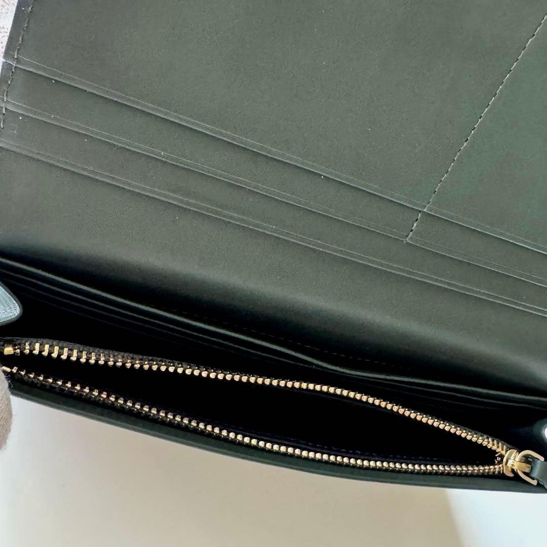 Paul Smith ポールスミス レザー長財布 レイヤーストライプ グリーン