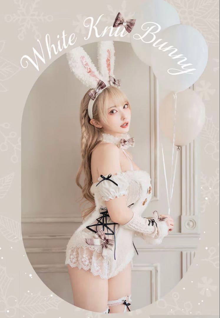 メルトニットバニー　ホワイト×ホワイト　S【Malymoon/マリームーン】