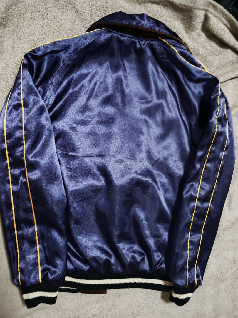 美品 テーラー東洋 ２面用 okinawa 別珍 スカジャン スカル サテン