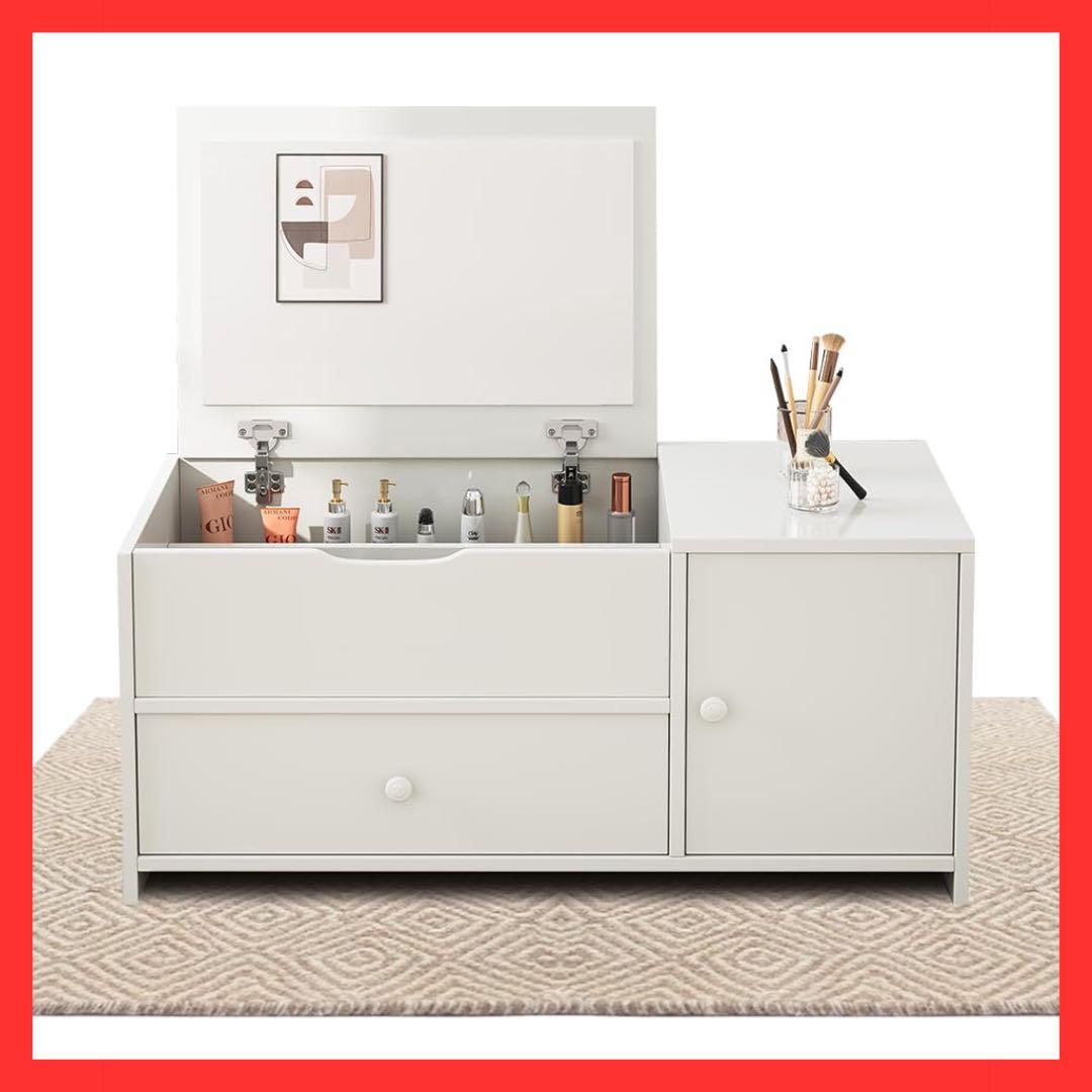 ドレッサー コンパクト ドレッサーテーブル ローテーブル 引き出し付き 収納付き