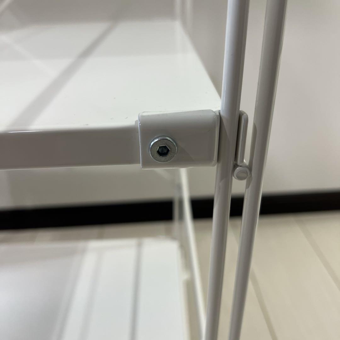 美品　無印良品　スチールユニットシェルフ　小　ホワイト(ライトグレー) ラック