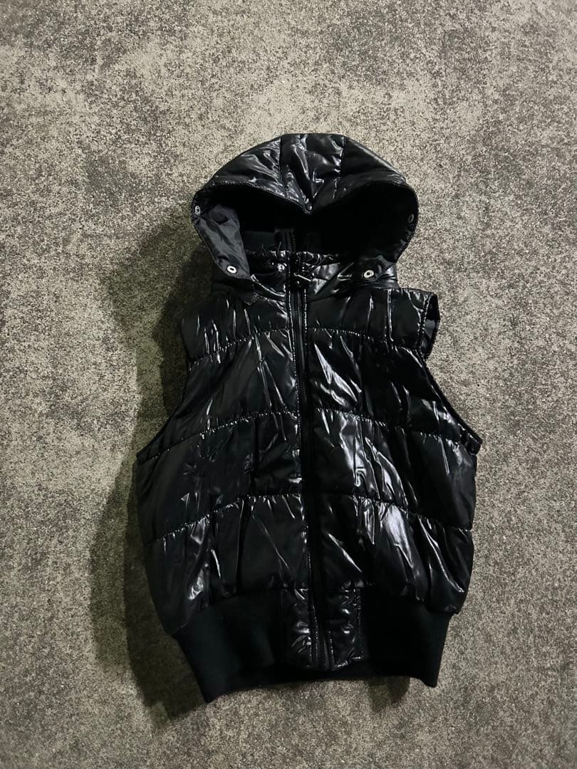 お兄系y2kギャル男archiveファーダウン　短丈opium ドローコード付