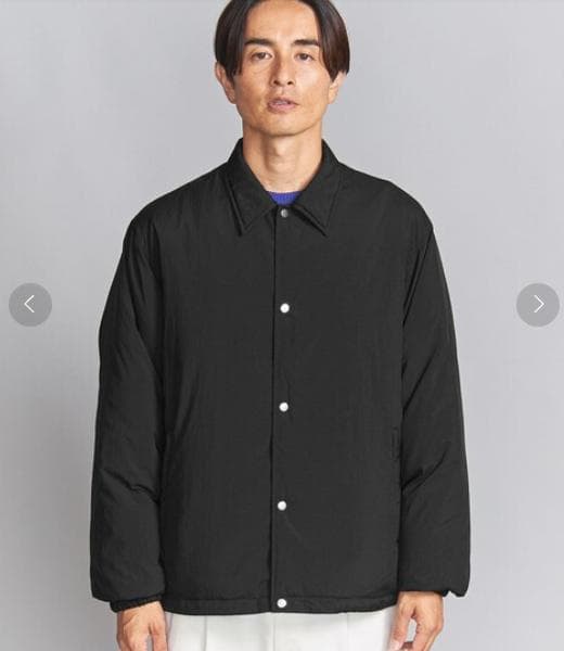 BEAUTY&YOUTH ADSダウン コーチジャケット 黒 ブラック M