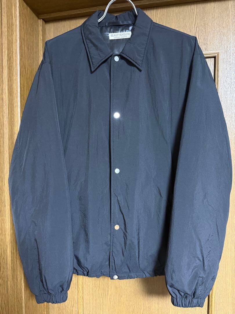 BEAUTY&YOUTH ADSダウン コーチジャケット 黒 ブラック M