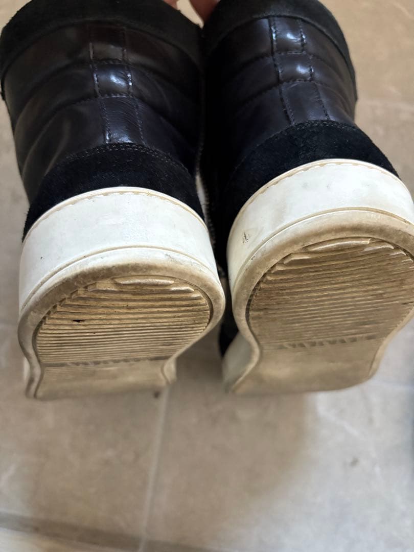 BALMAIN スエード レザー ハイカットスニーカー