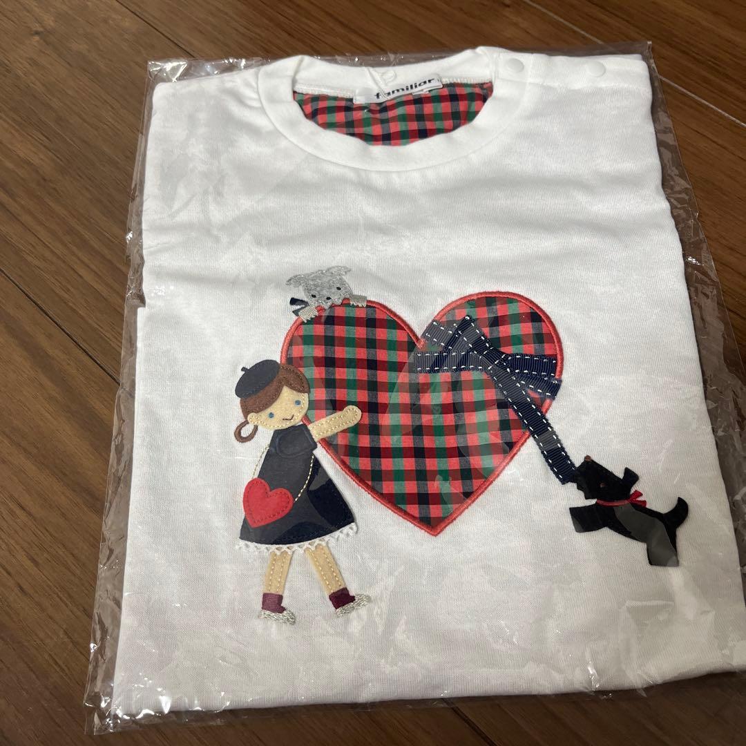 ファミリア　familiar ハート刺繍 Tシャツ 130サイズ