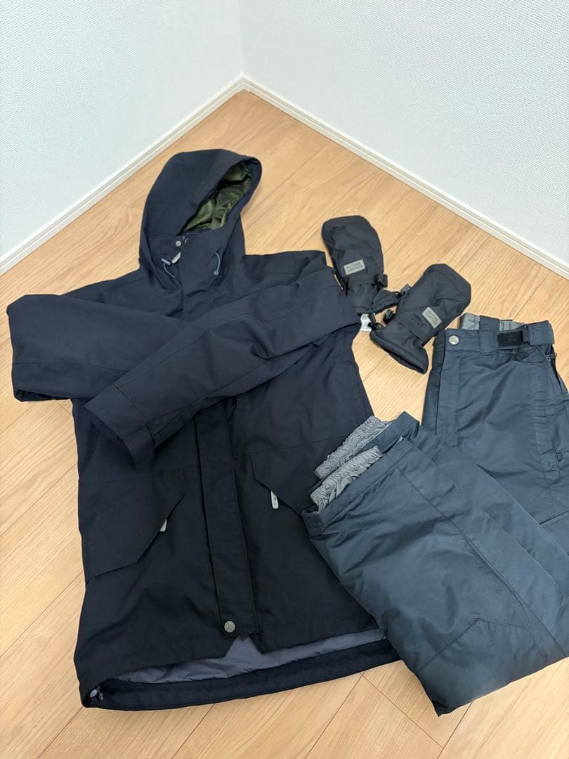 【スノボウェア3点セット】ESTIVO メンズL ブラック 即日配送OK