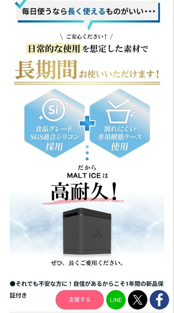 【新品・未使用】MALT ICE プレミアムアイスモールド丸型　保存バック2個付