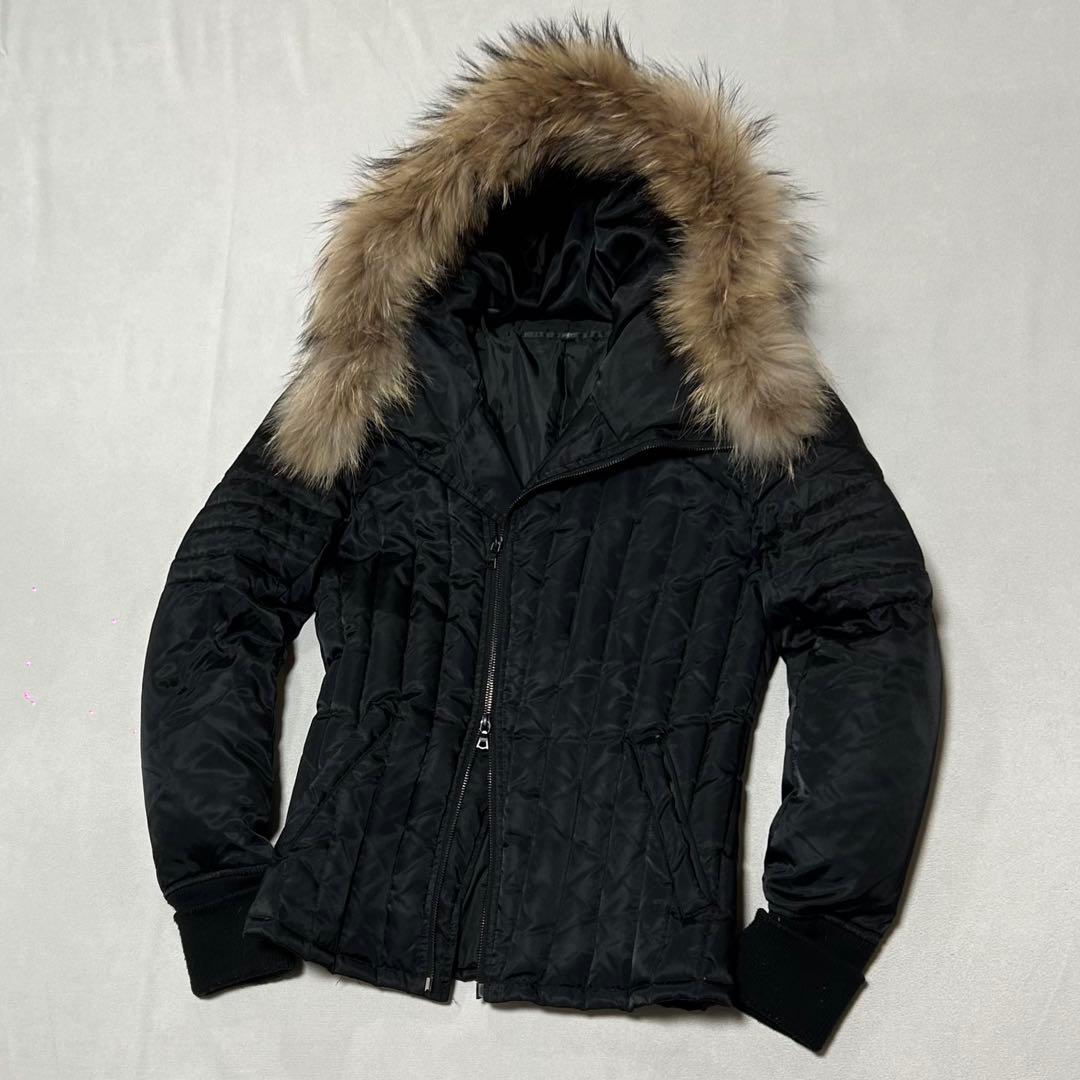 00s NO ID ダウンジャケット ファー ダブルジップ お兄系 Tech