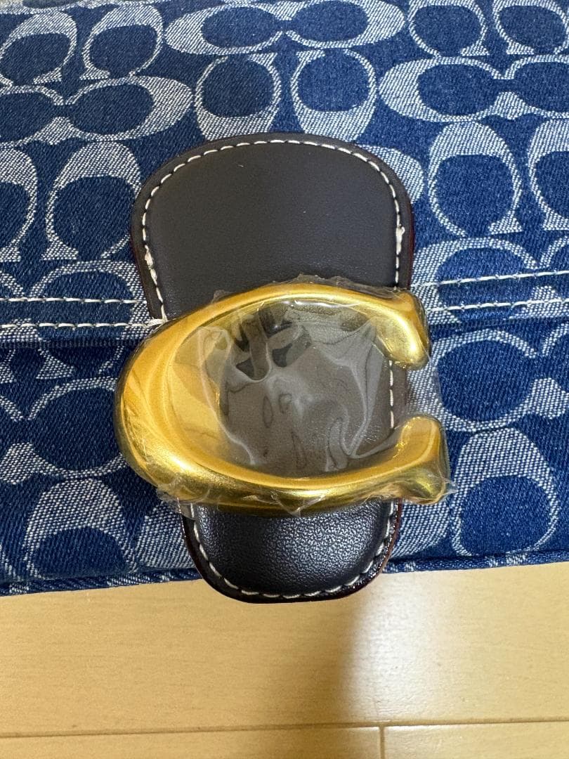 Coach デニムブルー ショルダーバッグ ZB0046