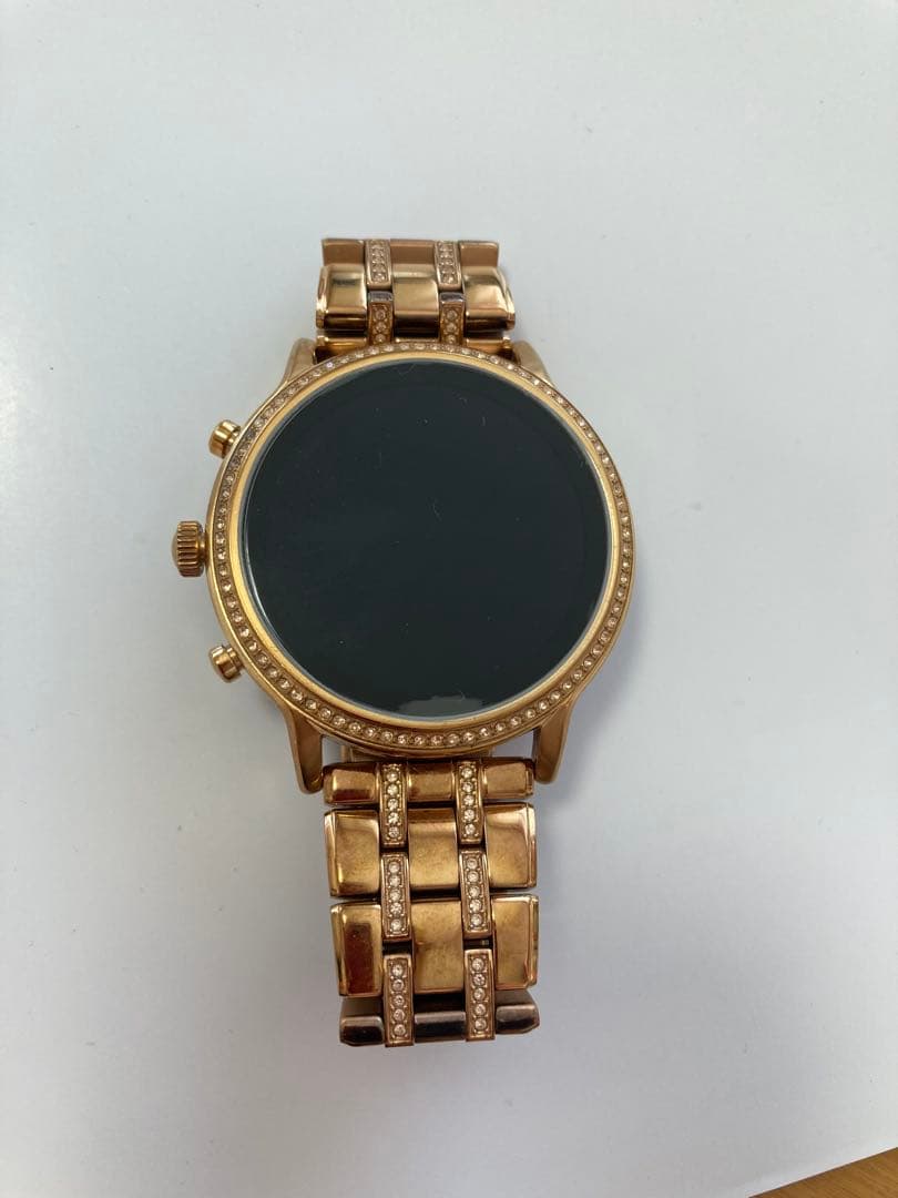 スマートウォッチ　ゴールド　キラキラ　フォッシル