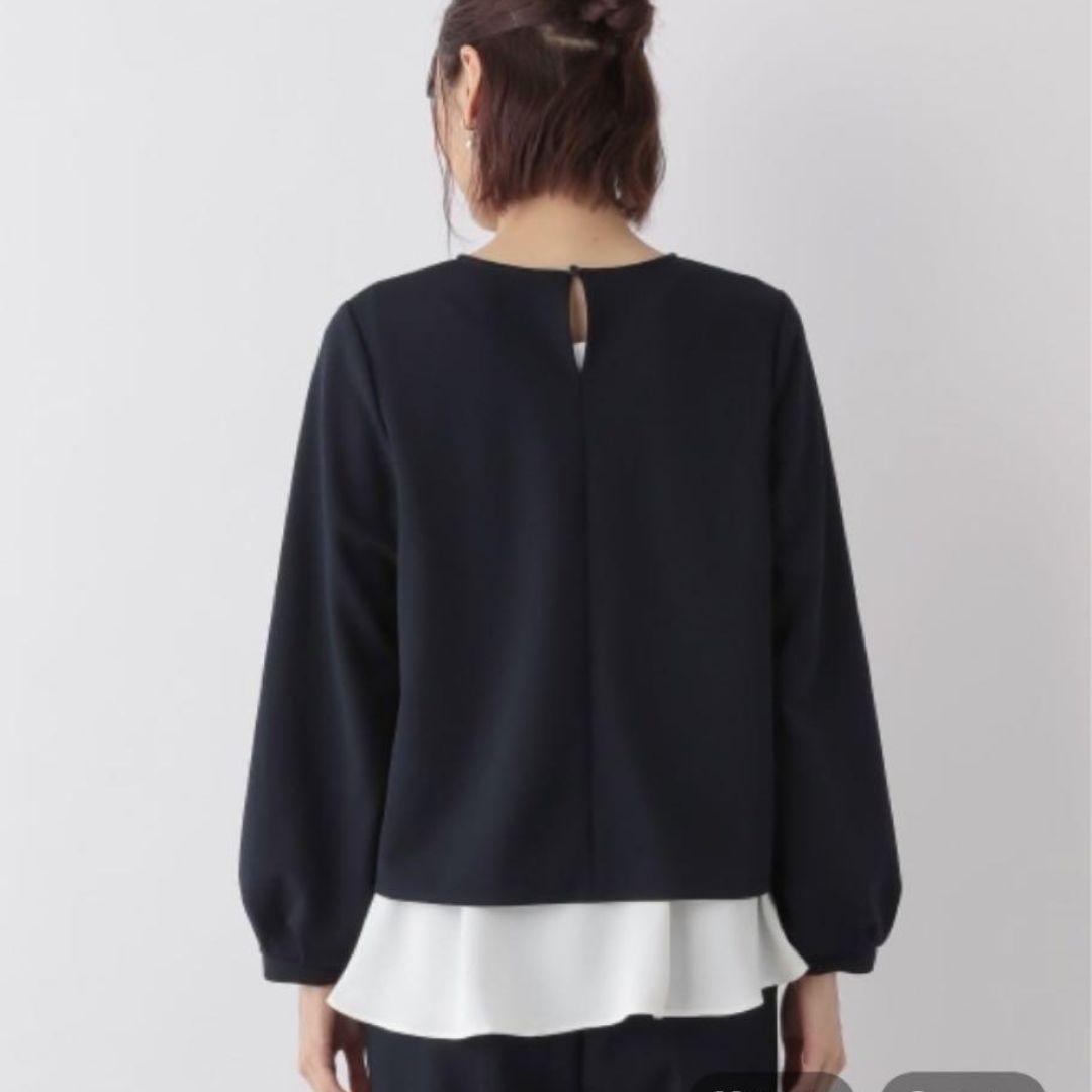 ◆限定◆GLOBAL WORKスゴラクカットブラウス・パンツ3セット　ネイビーＬ