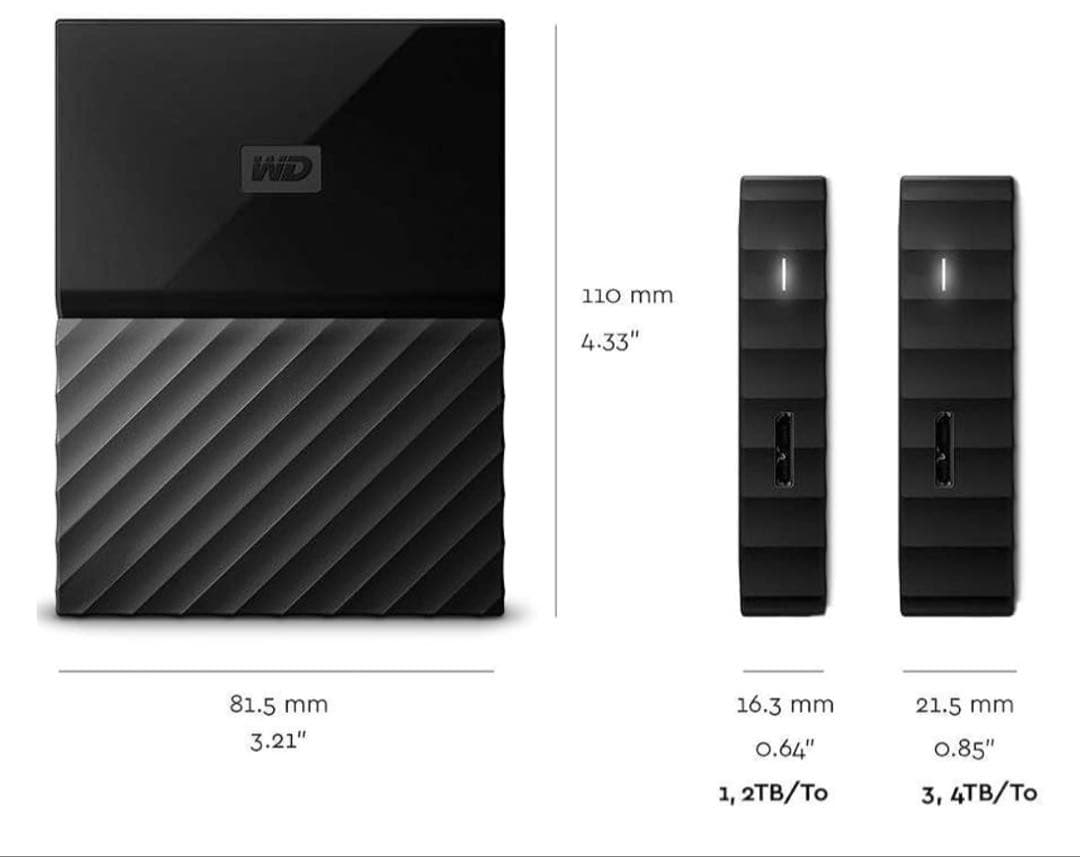 新品未使用　3TB ハードディスク　WD マイパスポート