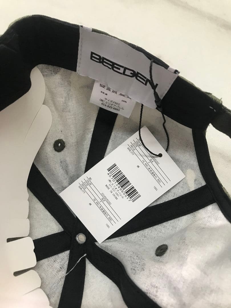 未使用 BEEDEN BD STUDS DAMAGE CAP BLACK #06