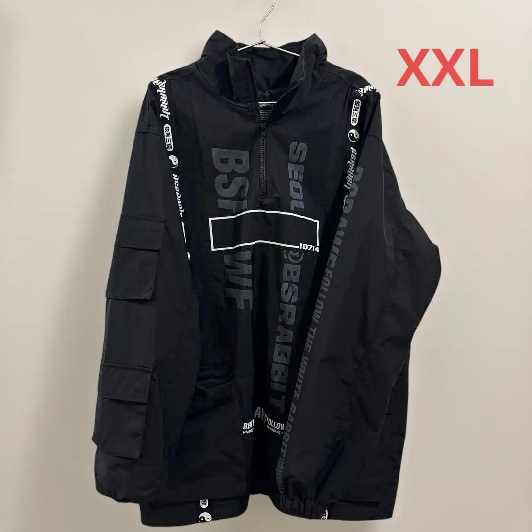 BSRABBIT ブラック　アノラックパーカー　XXL