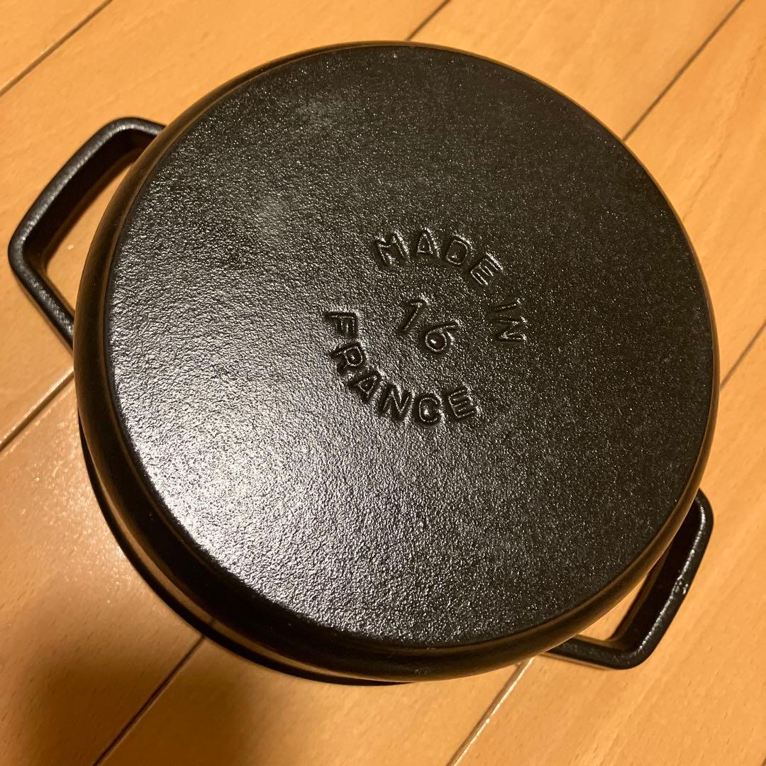 ストウブ STAUB ピコ ココット ラウンド 16cm ブラック 黒 IH対応