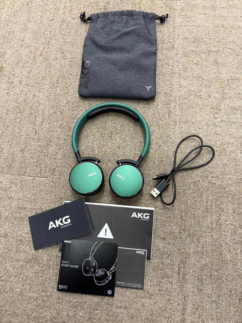 【美品】AKG アーカーゲー Y400BT グリーン AKGY400BTGRN