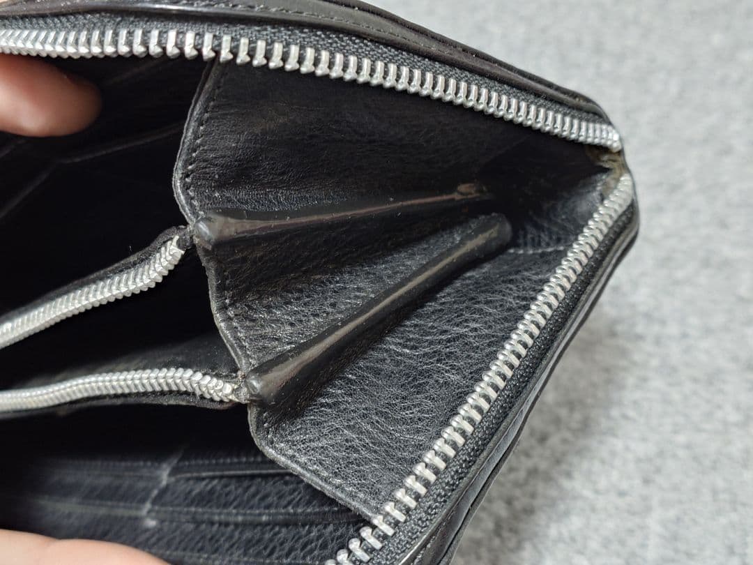 クロムハーツ セメタリー クロスパッチ ダガー ラウンド長財布 インボイス原本