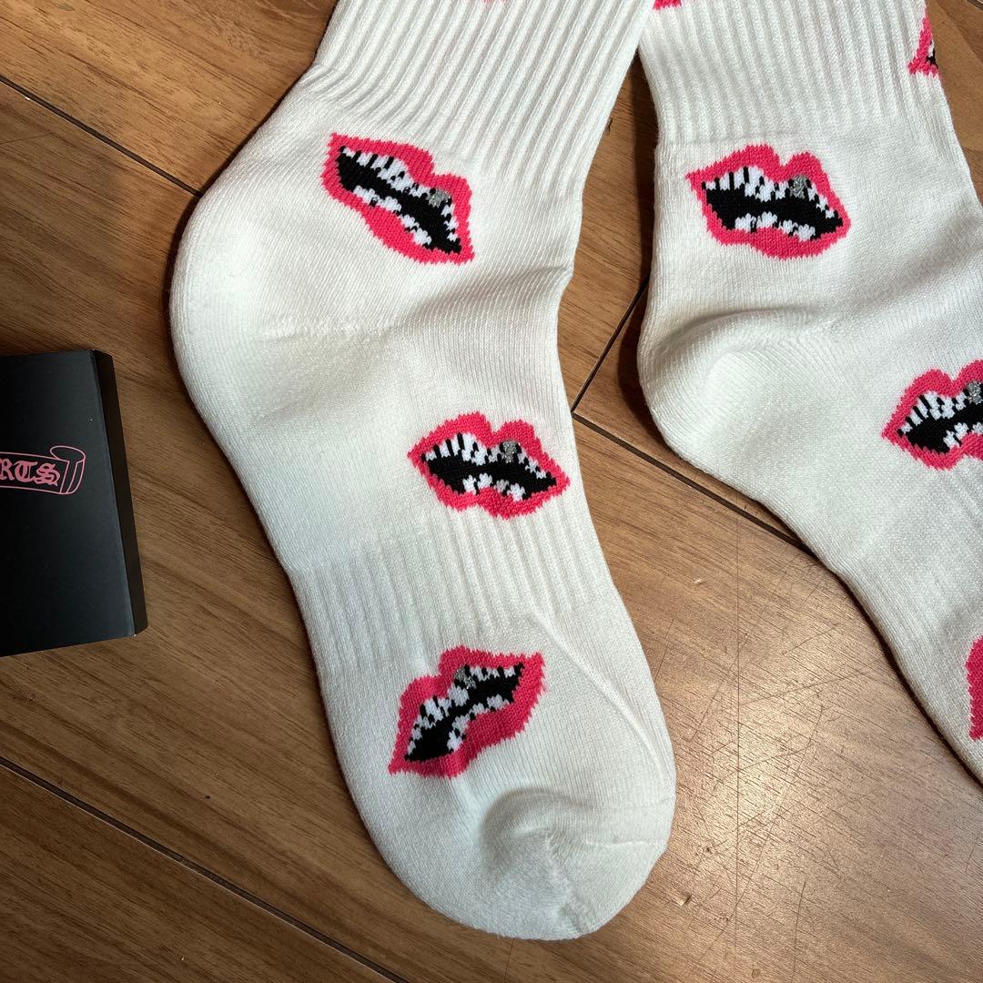 クロムハーツ　未使用　ソックス　白ピンク