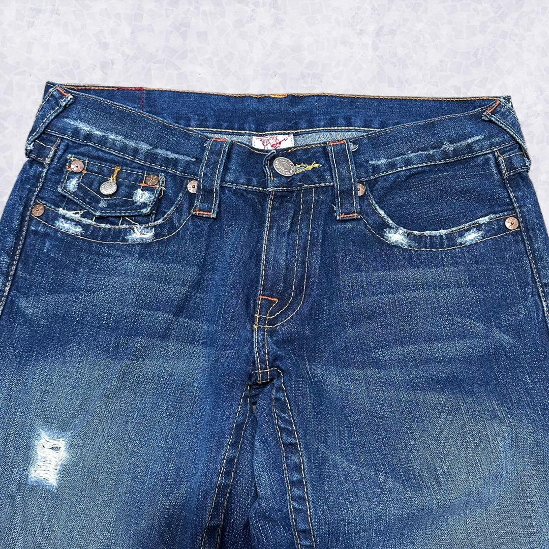 TRUE RELIGION JOEY 刺繍 デニム Y2K フレア