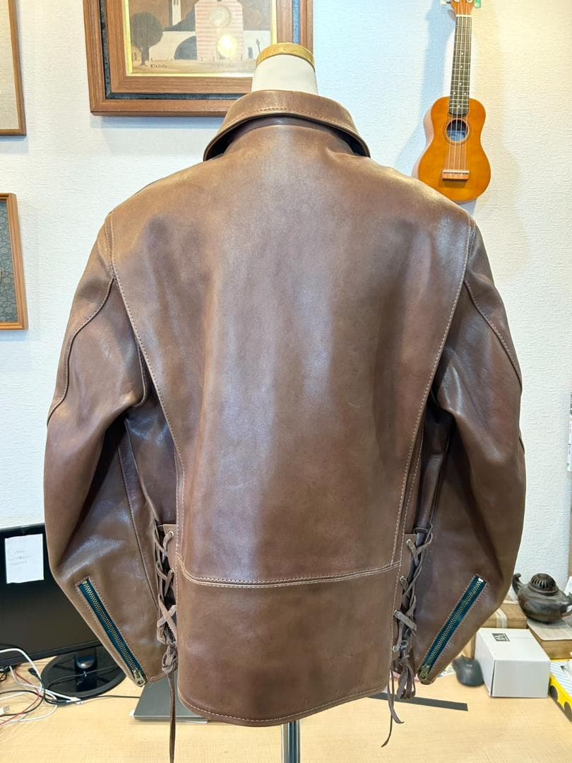 【Flat Head】フラットヘッド 馬革 シングルライダース 42 日本製