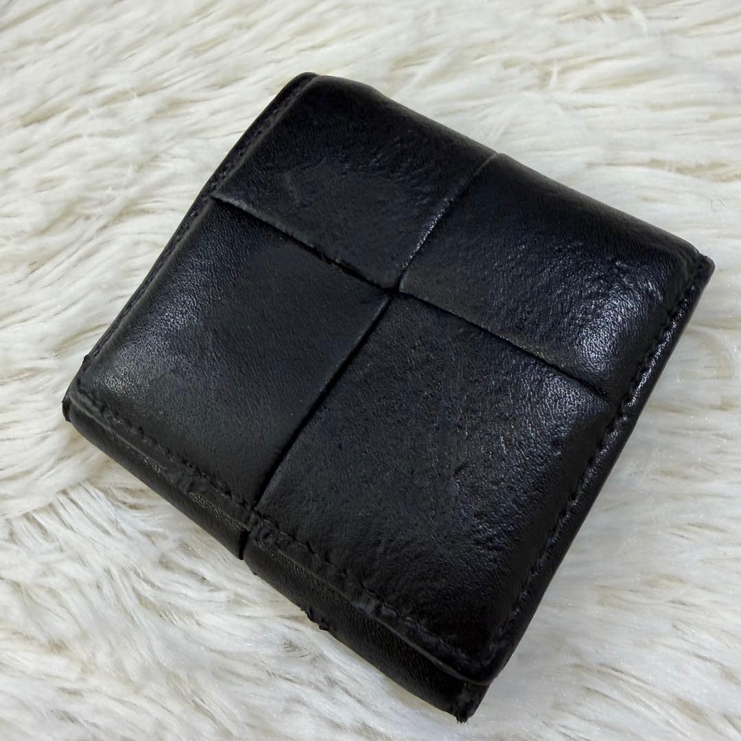 【現行】ボッテガヴェネタ カセット マキシイントレチャート ケース 本革黒