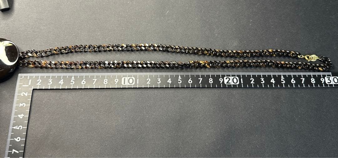 【vintage】川崎川光　作家もの　螺鈿細工　本鼈甲　ブローチ　ペンダント