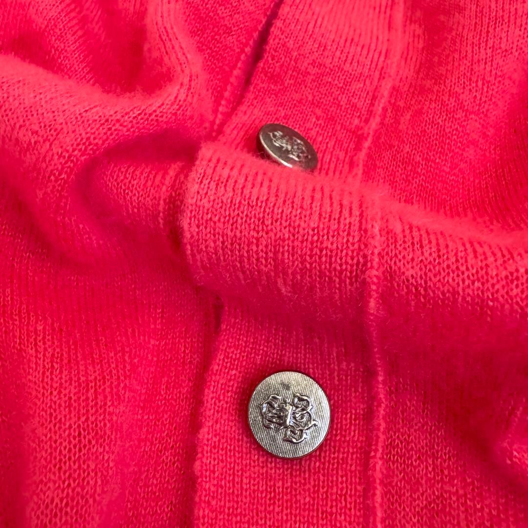 早春コーデ★BLAMINK極上シルクカシミヤ オレンジ カーディガン ブラミンク