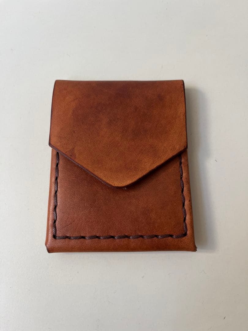ブラウンレザー マネークリップ　海外製