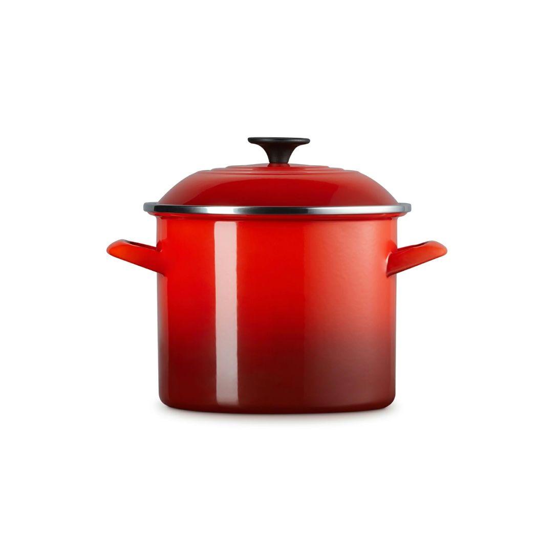 K【新品未使用】ルクルーゼ ストックポット 20cm チェリーレッド