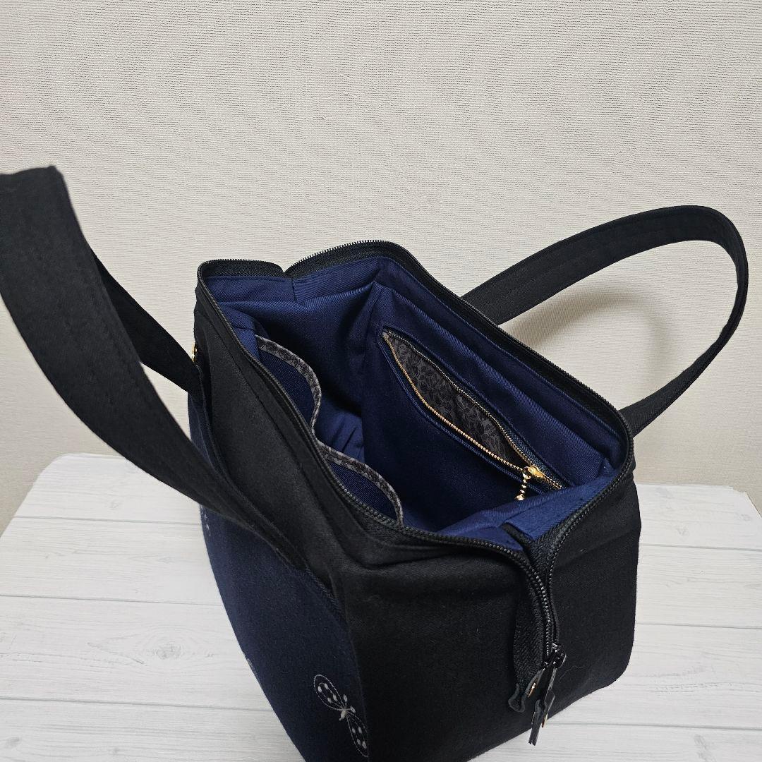 t.ぽってりボストンL タンバリン ネイビー ミナペルホネン