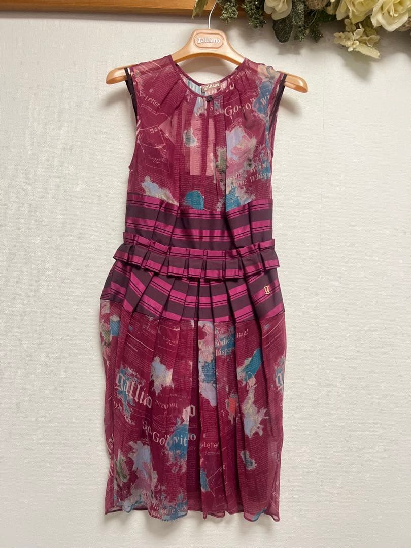 galliano ガリアーノ　プリントワンピース