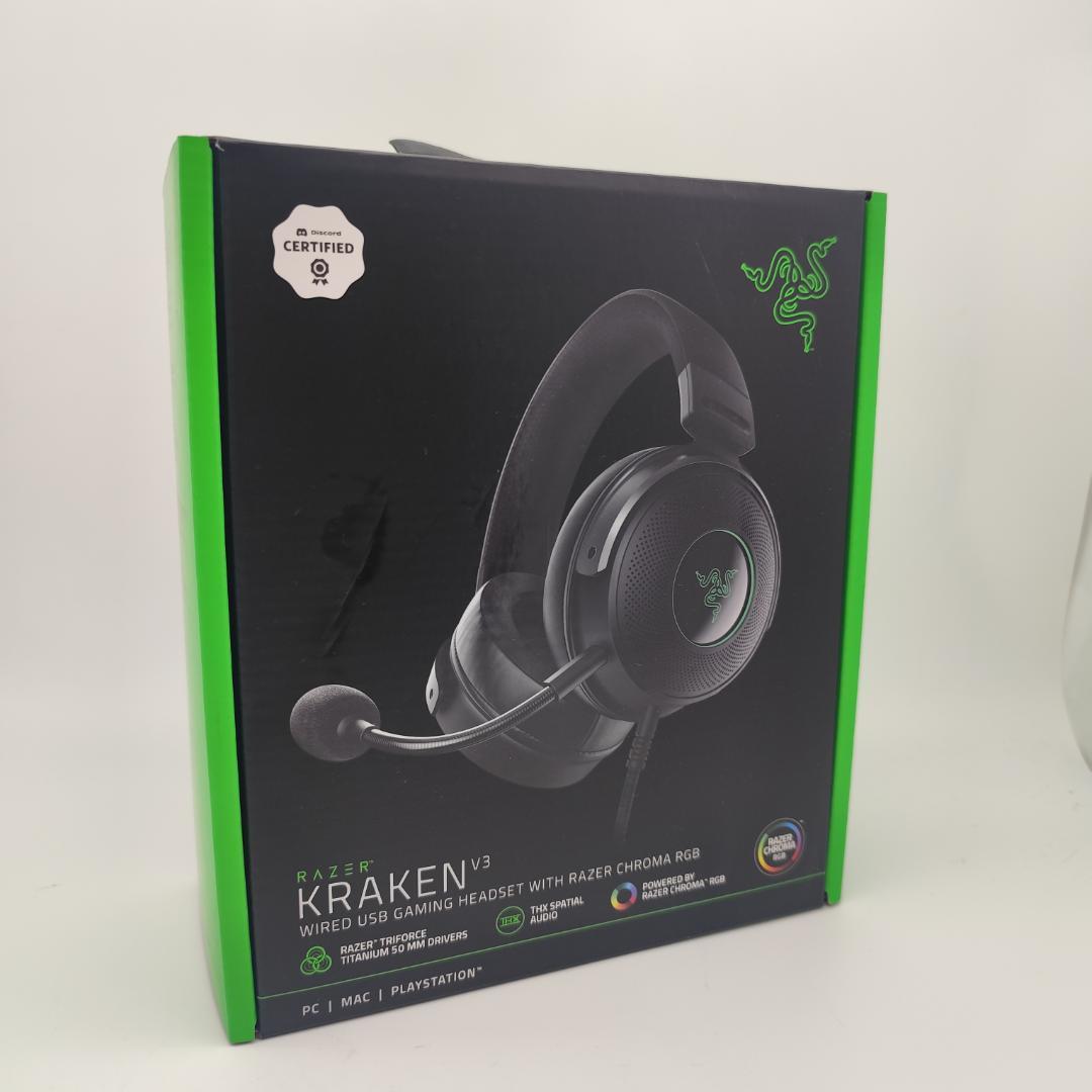 Razer Kraken V3 ゲーミングヘッドセット USB ブラック 高音質