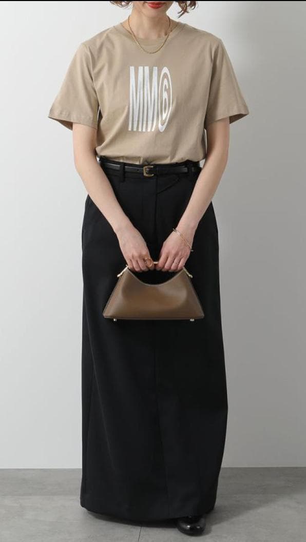 MM6 マルジェラ　ベージュ キッズTシャツ ロゴ 大人もOK！16Y